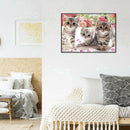 5D DIY Diamond Painting Full Drill Three Kittens Embroidery Animal Mosaic  A