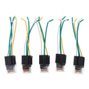 5x 60A LED Relay 12V 4Pin Socket w Wire Normal Open Waterproof Car Truck Van