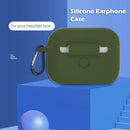 Silicone Bluetooth Headset Box Anti-Drop Protector Case w/Hook for Airpods Pro