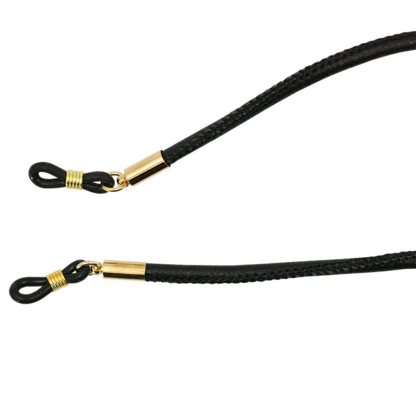 2x PU Leather Stripe Eyeglasses Chain Holder Retainer Spectacles Rope Neck Cord