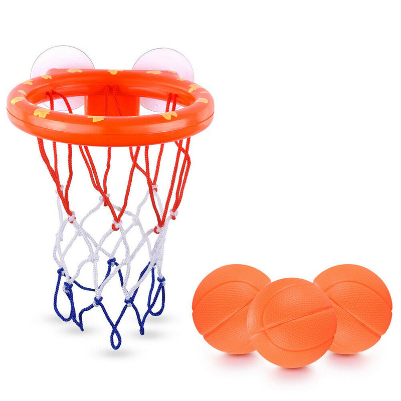 Mini Ball Frame Basketball Hoop w/ Suction Cup Balls Set For Baby Kids Bath Toys
