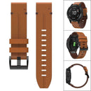 Leather Quick Release Watchband Wrist Strap for Garmin Fenix 6 Smartwatch