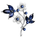 Exquisite Temperament Blue Crystal Brooch Physiology Coniferous Women'S Bro