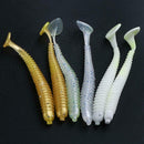 20pcs 2g/7.5cm T-tail Soft PVC Worm Fishing Lures 10 Colors Swim Baits