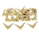 20Pcs Metal Book Scrapbooking Photo Album Menu Corners Protectors,Golden