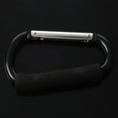 14 cm large D shape aluminum alloy carabiner soft handle shopping hook camp A4L1