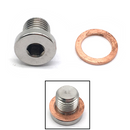 2x M12x1.25 Oxygen Sensor Blanking Plug Cap O2 Eliminator Lambda Block Off Bung