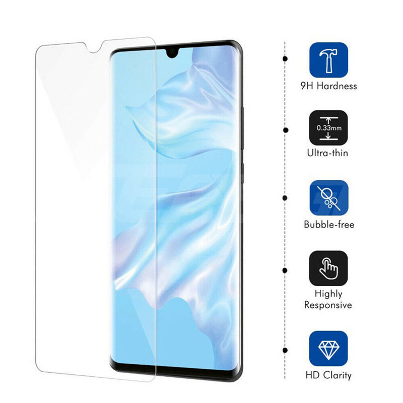 Screen Protector Transparent Tempered Glass Film Full Cover Fits For Huawei P30