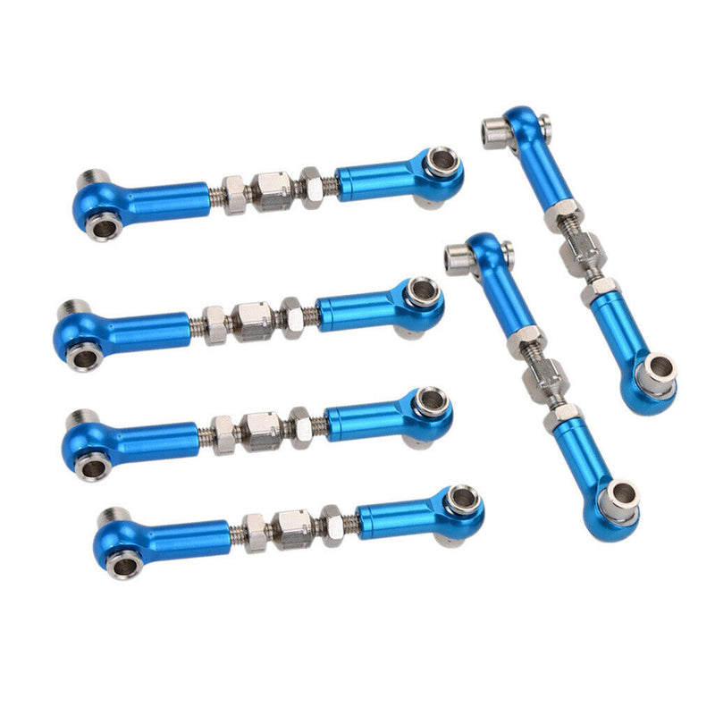 6 Pack Machined Metal Front Rear Adjustable RC Turnbuckles Pull Rod for 1/12 &
