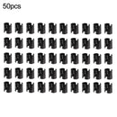 50Pcs Plastic Clip Metal Tube Split Sleeves Wire Shelf Lock Locking Clip Set