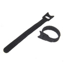 50pcs Black Cable Tie Nylon Straps Wire Cable Hook & Loop Fasteners Organiser