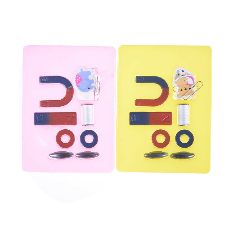 Ferrite Magnet Kit Education Science Experiment Bar Horljshoe Ring Magnet ME