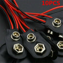 10Pcs 9V 9 VOLT SNAP ON BATTERY CLIP CONNECTOR I-TYPE
