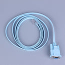 1.8m DB 9Pin rs232 serial to rj45 CAT5 ethernet adapter LAN console cable blue U