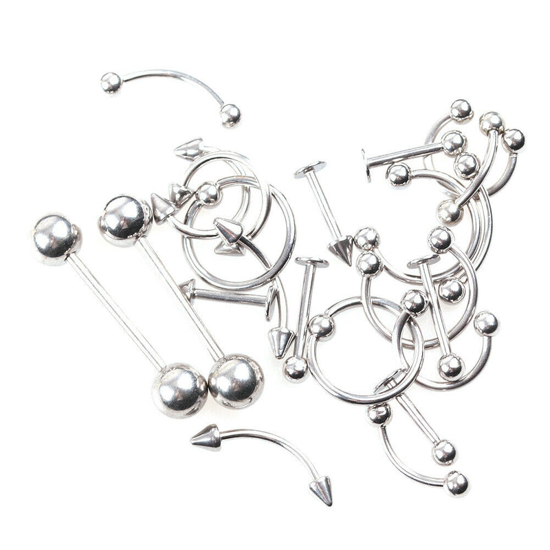 Body Piercing Kit Tool Sterile Nose Earrings Stud Belly Button Ring Jewelry SN9F