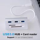 6 in 1 USB 3.0 HUB CF SD TF Card Reader 3 Ports USB Adapter for Laptop PC