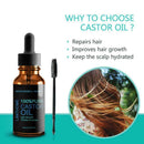 10ml Organic Castor Oil For Hair Growth Eyebrows & (included brush) Eyelash N8H3