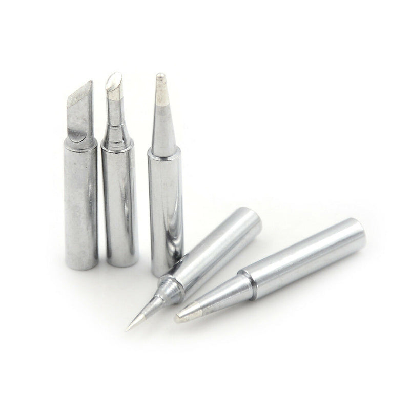 5pcs 936 Electric Brass Soldering Irons Tip Solder Station Conical Bevel Ti Ty