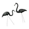 Zombie Skeleton Flamingo Yard Ornaments With Stakes, Pack Of 2