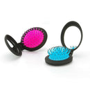 Two Piece Foldable Mirrored Mini Hairbrush Set