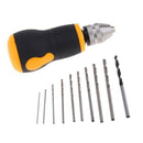 10pcs twist drill hand tool hand drill mini small hand grip carpenter's chu X8G6