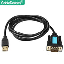 USB to RS232 COM Serial Port Cable Laptop 9 Pin Adapter for Win 10/8/7/XP