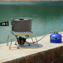 Portable Burner Stand Support Stainless Steel BBQ Barbecue Grill Folding Ou YM