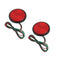 2pcs  Round Reflector 6mm Nuts LED Rear Tail Brake Stop Lights Red Lens