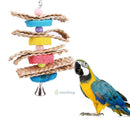 Pet Bird Bites Parrot Climb Chew Toys Bell Swing Cage Hanging Cockatiel Parakeet