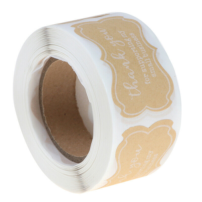 1 roll  Thank You Stickers Seal Thanks for Shopping Supporting My Small Busi Gw