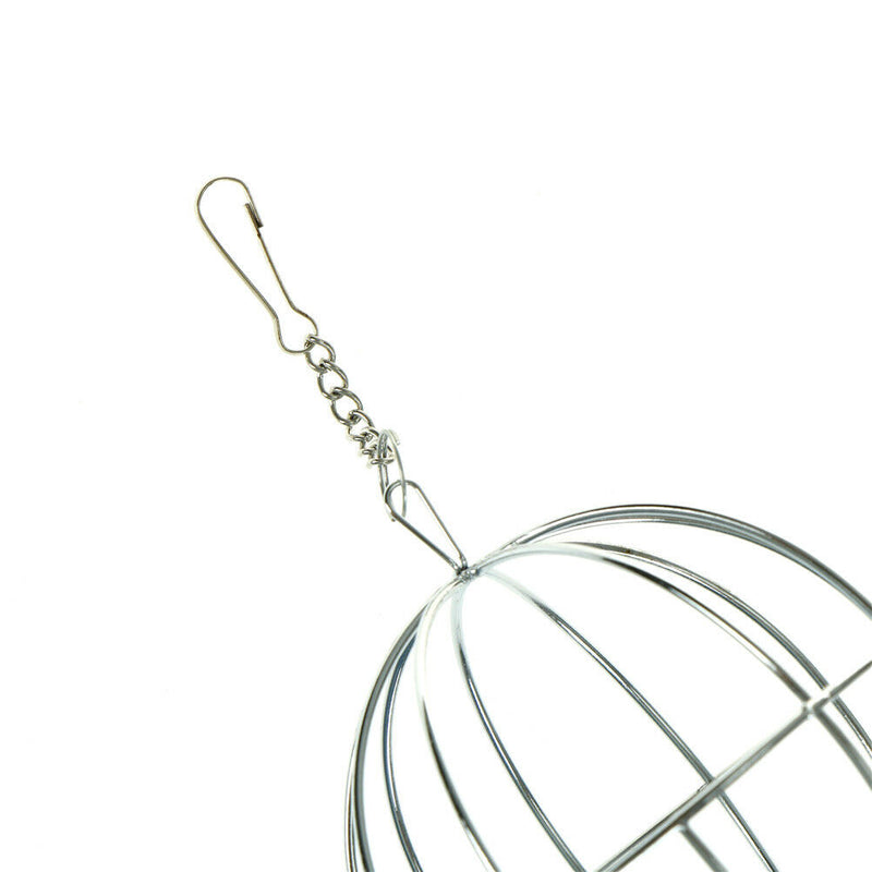 Stainless Steel Round Sphere Food Feed Dispenser Rabbit Pet Hanging Ball Toys  Z