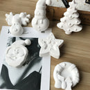 Silicone Mold Series Cake Mould Snowman Santa Handmade Soap Molds Wax MouldSEAU