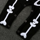 One Piece Skeleton Halloween Costume Bodysuit Baby Boys Girls Play Romper 80