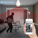 Bulb Lamp Wireless IP Camera WiFi 960P Home Security CCTV Camera 360 Degree .