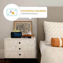 Alarm Clock, Digital Alarm Clock With Voice Control And Big Snooze, Led Clo W5E4