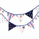 12 Flags 3.2m Pirate Theme Cotton Fabric Bunting Pennant Flags