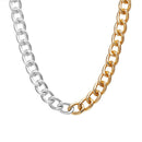 Punk Metal Thick Chain Choker Women Men Splicing Necklace Club Jewelry Gift