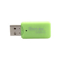 High  USB 2.0 Memory Card Reader Adapter Green for Micro SD/SDHC