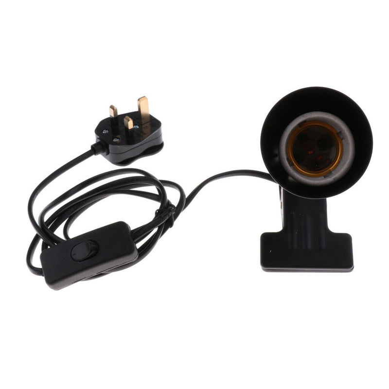 Terrarium Reptile UV Light Holder Clamp Adjustable Heat Lamp Stand UK Plug