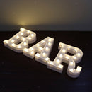 White Large Plastic Marquee Freestanding Alphabet LED Light UP Letters A