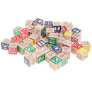 50 Pieces Wooden ABC/123 Blocks Set, Developmental Toys, Number Blocks Stacking