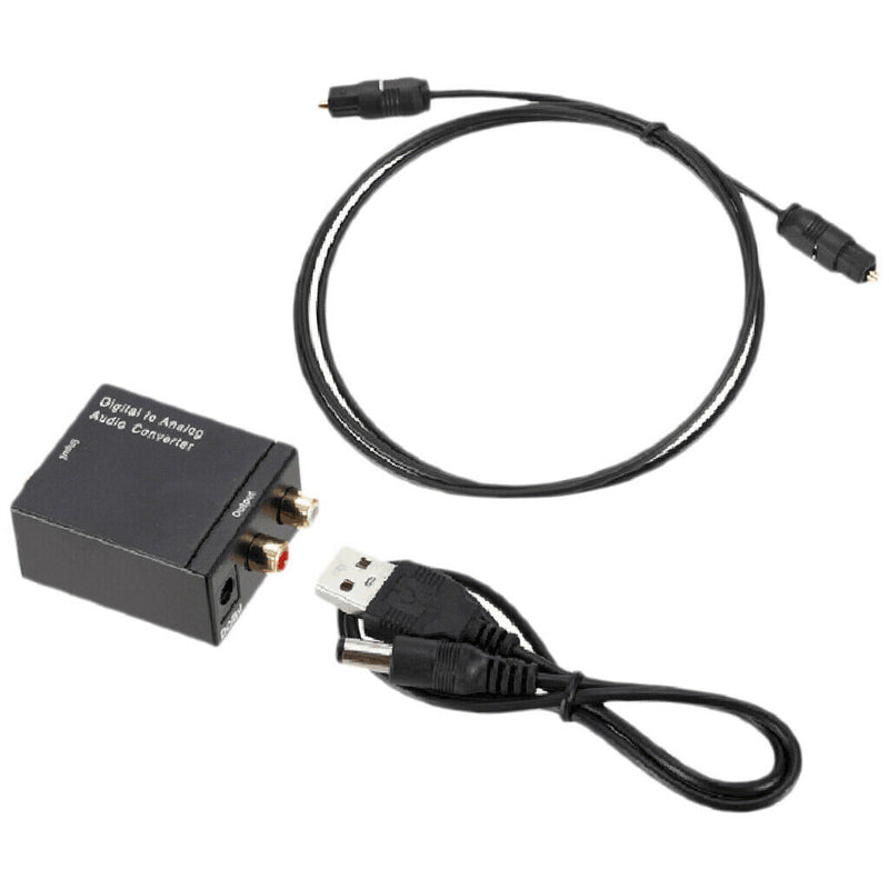Optical Coaxial Digital  To Analog Audio Converter Adapter RCA L / R