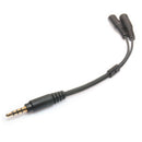 1Pc 3.5mm stereo audio male to 2 female headset mic splitter cable adapter J Gw