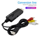 1080P HDMI to RCA Convert Cable Male to 3RCA AV Composite Male Adapter Cord