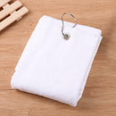 100% Cotton 525x405mm Hand Towel Washcloth with Hook for Golf Sports White