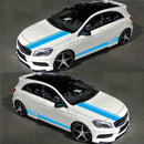 Vinyl Sport Stripes Car Styling Stickers Auto Door Mirror Hood Side Skirt Decals