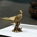5X(China'S Archaize Eagle Small Statue Valuable Collection Of Beautiful Br G9S8)