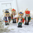 10cm Wooden Nutcracker Christmas Tree Hanging Ornaments Desktop Decoration 3C