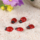 100PCS/Lot Red Wooden Ladybug Sponge Self-adhesive Stickers Cute Baby