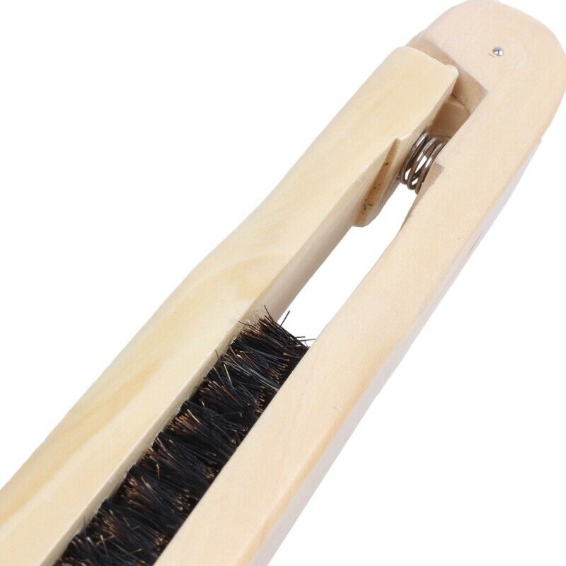 DIY Salon Hairdressing Hair Straightener Wooden Anti-static Dual-Brush Comb J5H5